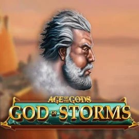 Age Of The Gods: God of Storms slot logo by Playtech at Lizaro Casino